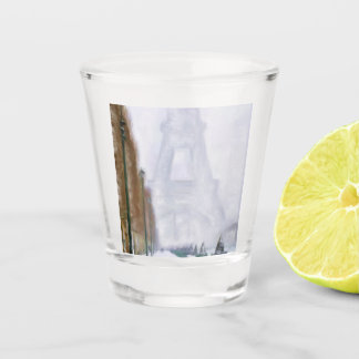 Eiffel Tower Snow Shot Glass