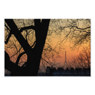 Eiffel Tower Sunset from Montmartre - Photo Print