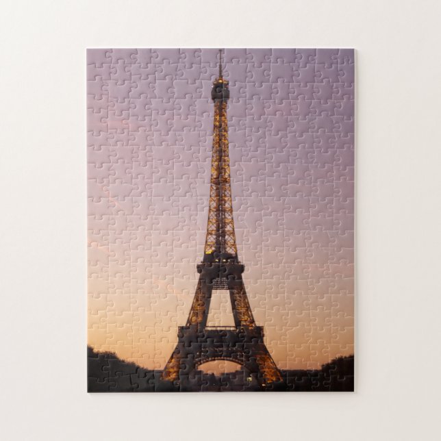 eiffel tower sunset jigsaw puzzle (Vertical)