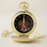 Eiffel Tower & Surreal Paris Art /love France BB Pocket Watch<br><div class="desc">Pocket Watch (art): Eiffel Tower & Ghost - surreal vintage artwork with altered second dimension of the tower. Unique portray of this famous landmark from romantic city of love "Paris" created by a master photo technique (not by digital alteration). Boutique La Pari, France night photography & surreal collectable art (private...</div>