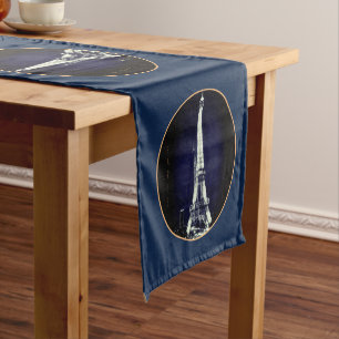 Eiffel Tower & Surreal Paris Art /love France Short Table Runner