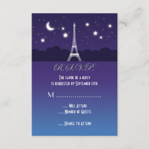 Eiffel Tower Sweet Sixteen RSVP Card