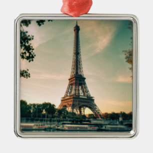 Eiffel tower throw pillow metal tree decoration