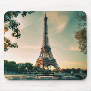 Eiffel tower throw pillow mouse mat
