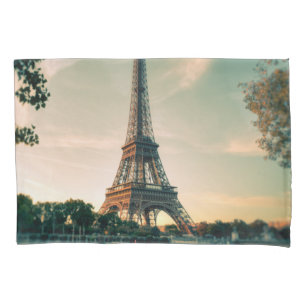 Eiffel tower throw pillow pillowcase