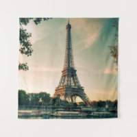 Eiffel tower throw pillow