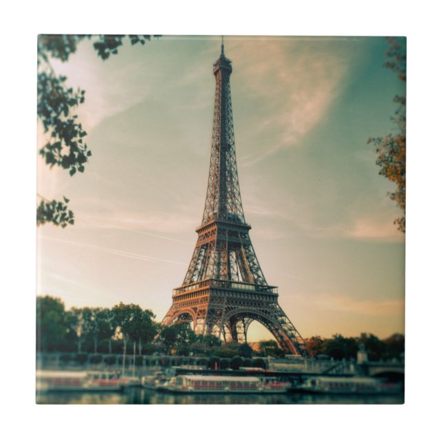 Eiffel tower throw pillow tile (Front)