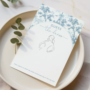 Eiffel tower Toile Guess the dress bridal game