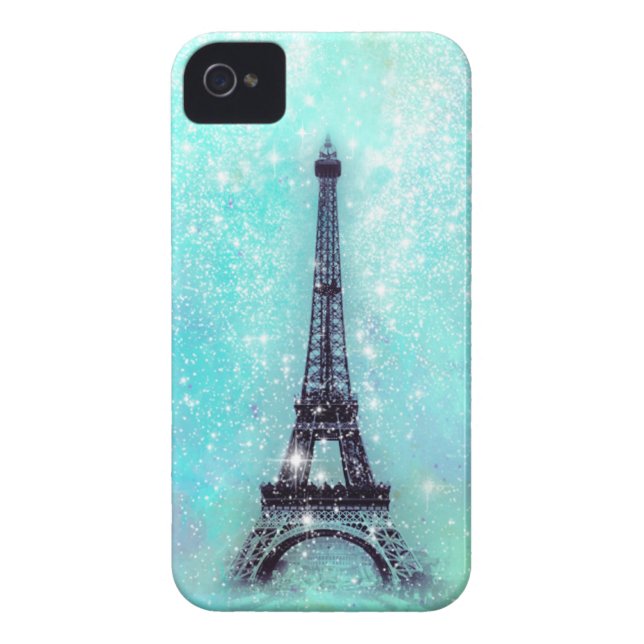 Eiffel Tower Turquoise Case-Mate iPhone Case (Back)