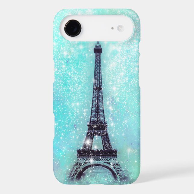 Eiffel Tower Turquoise Case-Mate iPhone Case (Back)