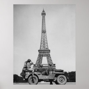 Eiffel Tower U.S. Soldiers World War Two Poster