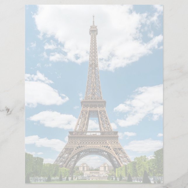 Eiffel Tower View from Champ de Mars Public Park (Front)