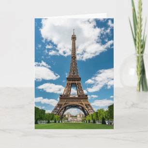 Eiffel Tower View from Champ de Mars Public Park Card