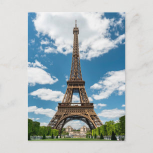 Eiffel Tower View from Champ de Mars Public Park Postcard