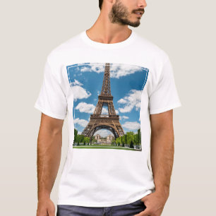 Eiffel Tower View from Champ de Mars Public Park T-Shirt