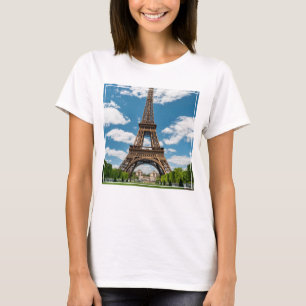 Eiffel Tower View from Champ de Mars Public Park T-Shirt