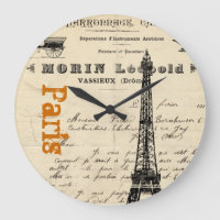 Eiffel Tower Vintage French Clock