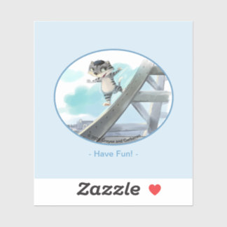 Eiffel Tower Vinyl Sticker - Fun (Various Sizes)