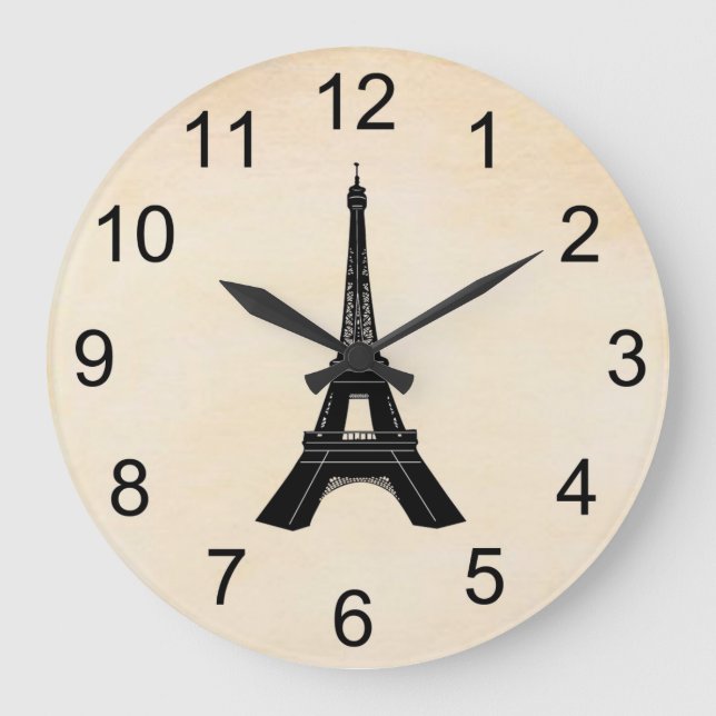 Eiffel Tower Wall Clock (Front)