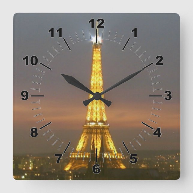 Eiffel Tower Wall Clock (Front)