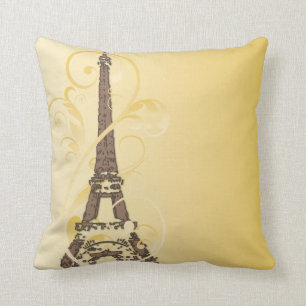 Eiffel Tower with Scrolls Cushion