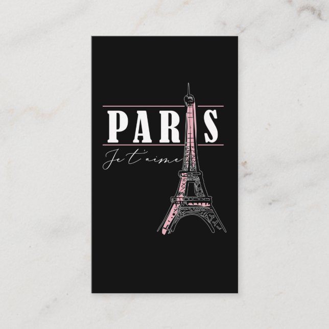 Eiffel Tower Women Love Paris France Business Card (Front)