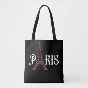 Eiffel Tower Women Love Paris France Tote Bag