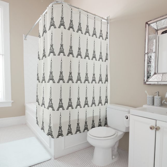  Eiffel Towers Shower Curtain (In Situ)