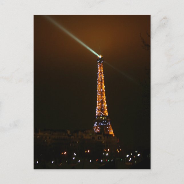 Eiffle Tower at Night Postcard (Front)