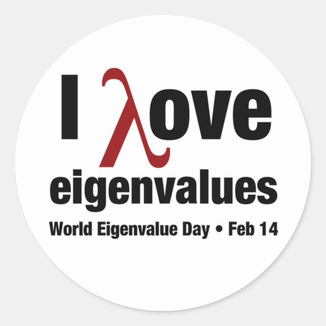 Eigenvalue Day Sticker (Front)