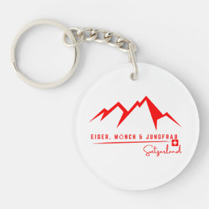 Eiger, Mönch and Jungfrau Trilogy. Swiss Alps  Key Ring