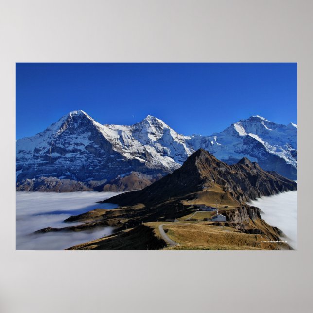 Eiger, Mönch und Jungfrau, Switzerland, Schweiz Poster (Front)