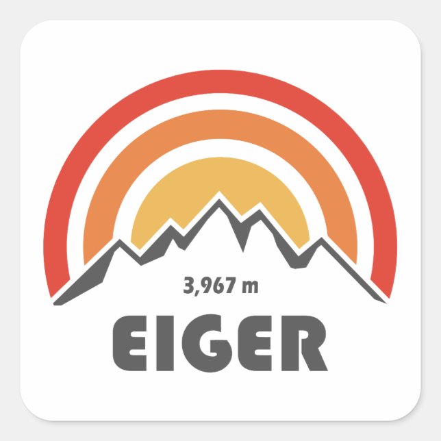 Eiger Square Sticker (Front)