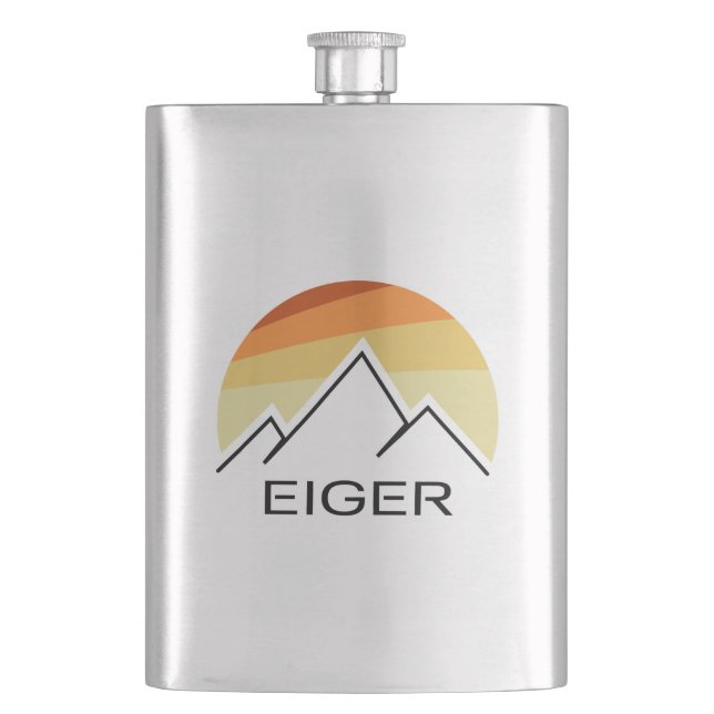 Eiger Switzerland Retro Hip Flask (Front)