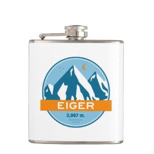 Eiger Switzerland Stars Moon Hip Flask