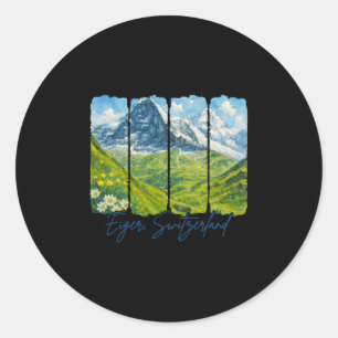 Eiger Switzerland Traveling Trip Meet Me In Eiger  Classic Round Sticker