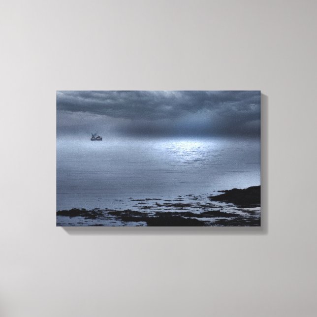 Eigg From Camusdarrach Beach  Canvas Print (Front)