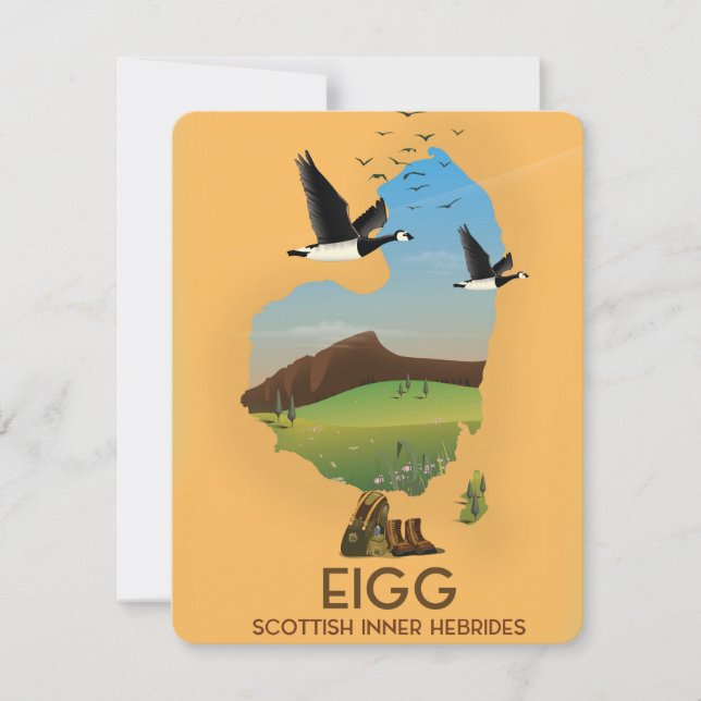 Eigg Scottish Inner Hebrides Map (Front)