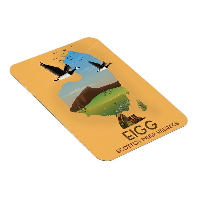 Eigg Scottish Inner Hebrides Map Magnet (Right Side)