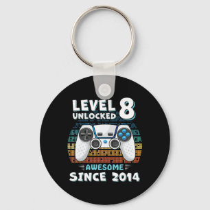 Eight 8yr BDay Son Boy Fun Gamer 8th 8 Years Old B Key Ring
