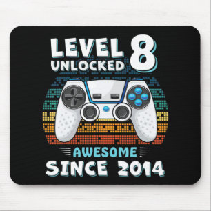 Eight 8yr BDay Son Boy Fun Gamer 8th 8 Years Old B Mouse Mat