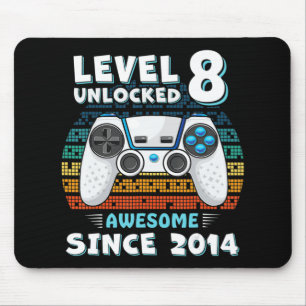 Eight 8yr BDay Son Boy Fun Gamer 8th 8 Years Old B Mouse Mat