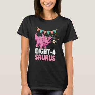 Eight a saurus Dinosaur Cute Kiddo Triceratops 1 T-Shirt