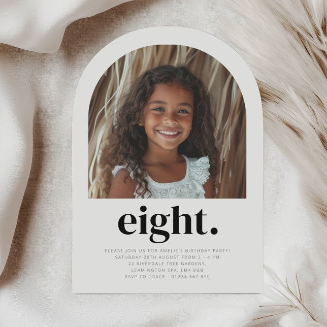 Eight Arch Photo Birthday Invitation (Creator Uploaded)