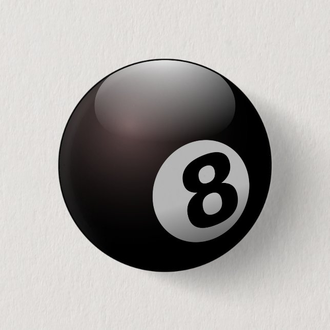 Eight Ball 3 Cm Round Badge (Front)
