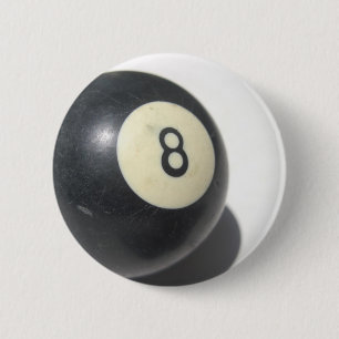 Eight Ball 6 Cm Round Badge
