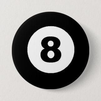 Eight Ball 7.5 Cm Round Badge