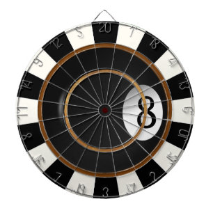 Eight Ball Billiard Custom Game Dart Boards