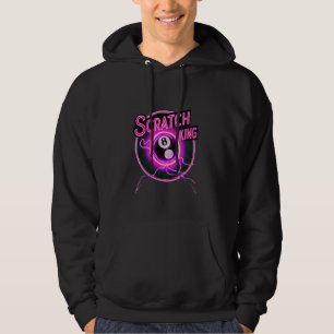 Eight Ball Billiards Mother's Day Pool Hall Scratc Hoodie
