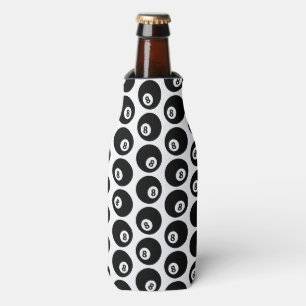 Eight Ball Billiards Pool Pattern CUSTOM COLOR Bottle Cooler